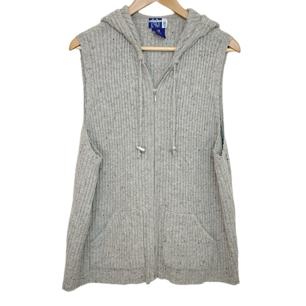 Vintage Y2K Venezia Jeans Hooded Full Zip Knitted Cardigan Sweater Size 18 / 20